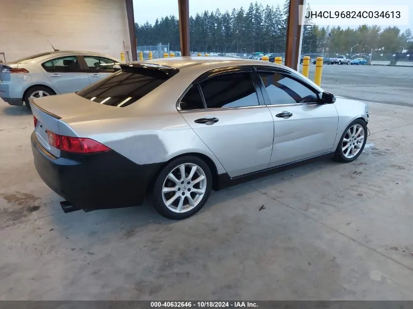 2004 Acura Tsx VIN: JH4CL96824C034613 Lot: 40632646