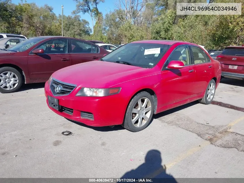 2004 Acura Tsx VIN: JH4CL96964C034946 Lot: 40639472