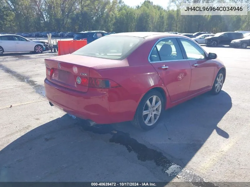 2004 Acura Tsx VIN: JH4CL96964C034946 Lot: 40639472