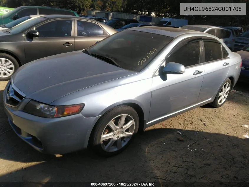 2004 Acura Tsx VIN: JH4CL96824C001708 Lot: 40697206