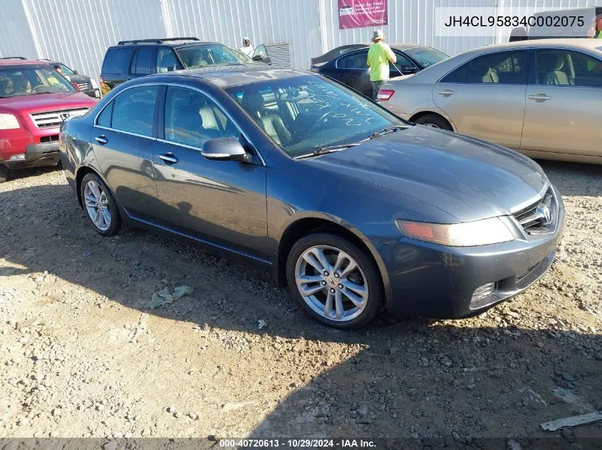 2004 Acura Tsx VIN: JH4CL95834C002075 Lot: 40720613