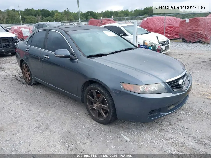 2004 Acura Tsx VIN: JH4CL96944C027106 Lot: 40806147