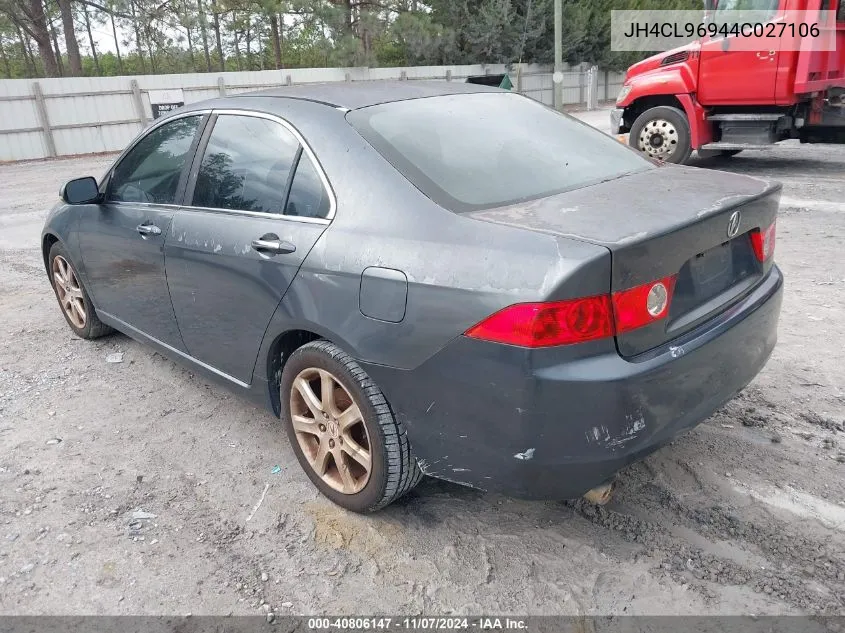 2004 Acura Tsx VIN: JH4CL96944C027106 Lot: 40806147