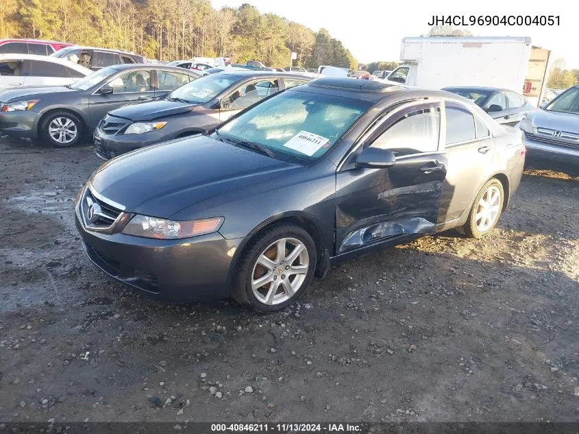 2004 Acura Tsx VIN: JH4CL96904C004051 Lot: 40846211