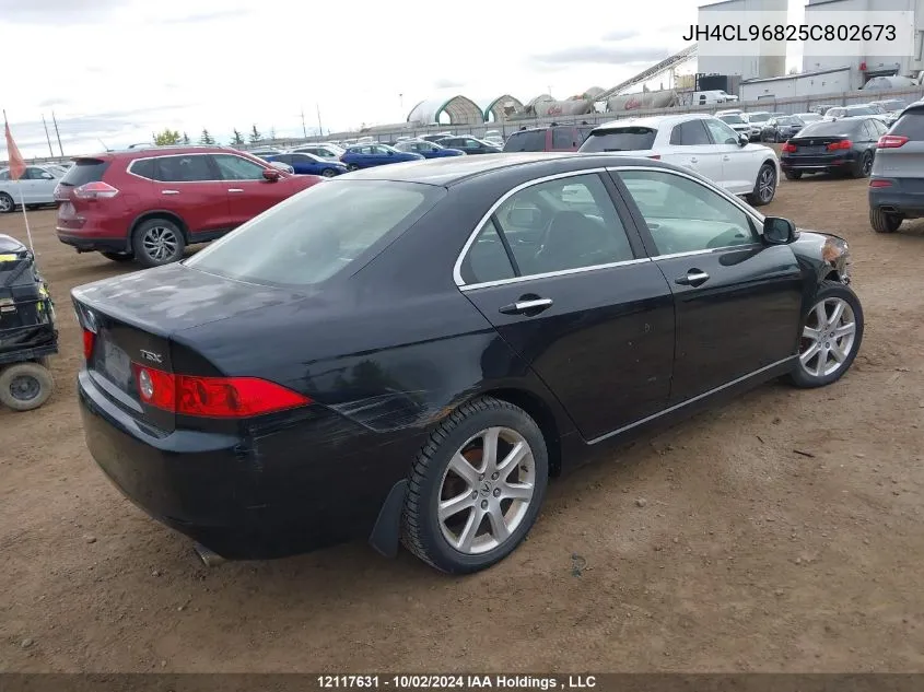 2005 Acura Tsx VIN: JH4CL96825C802673 Lot: 12117631