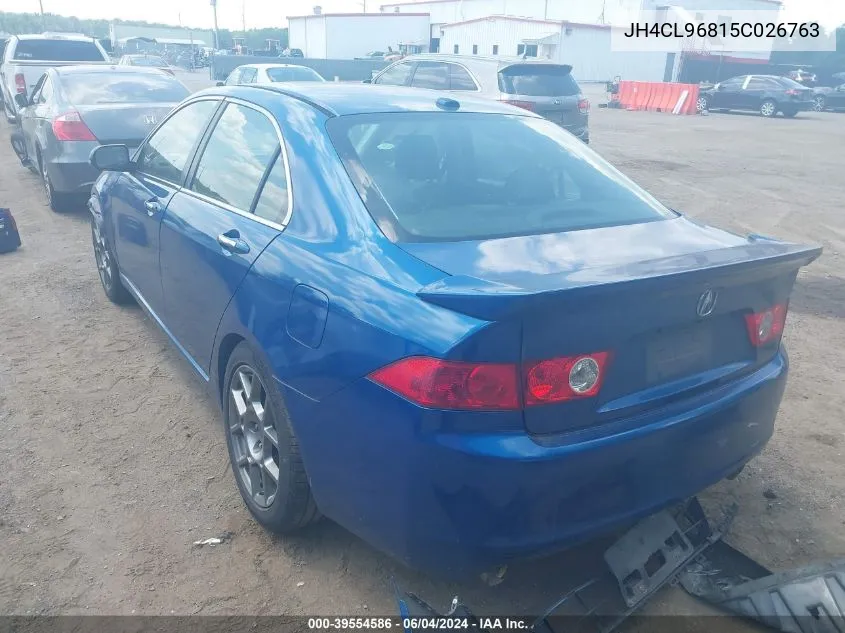 2005 Acura Tsx VIN: JH4CL96815C026763 Lot: 39554586