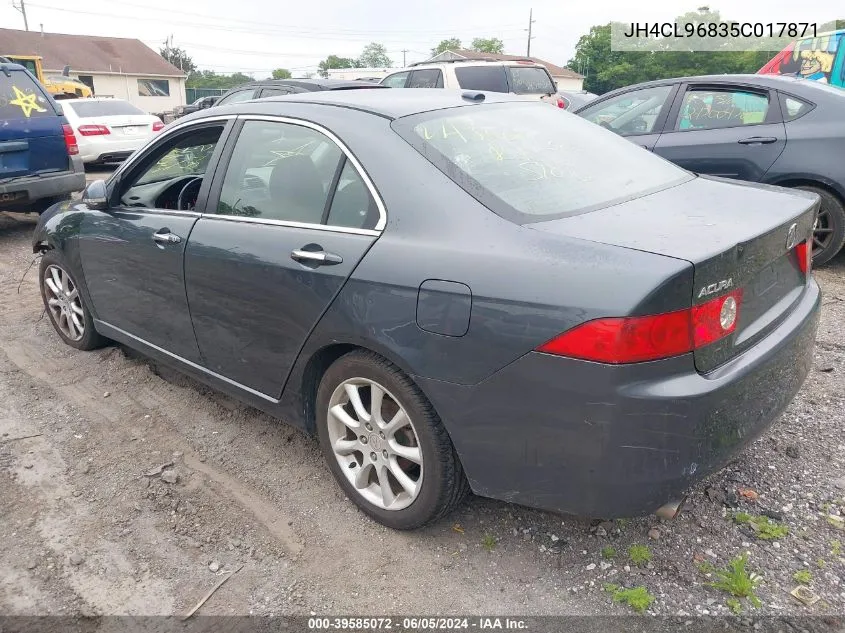 2005 Acura Tsx VIN: JH4CL96835C017871 Lot: 39585072