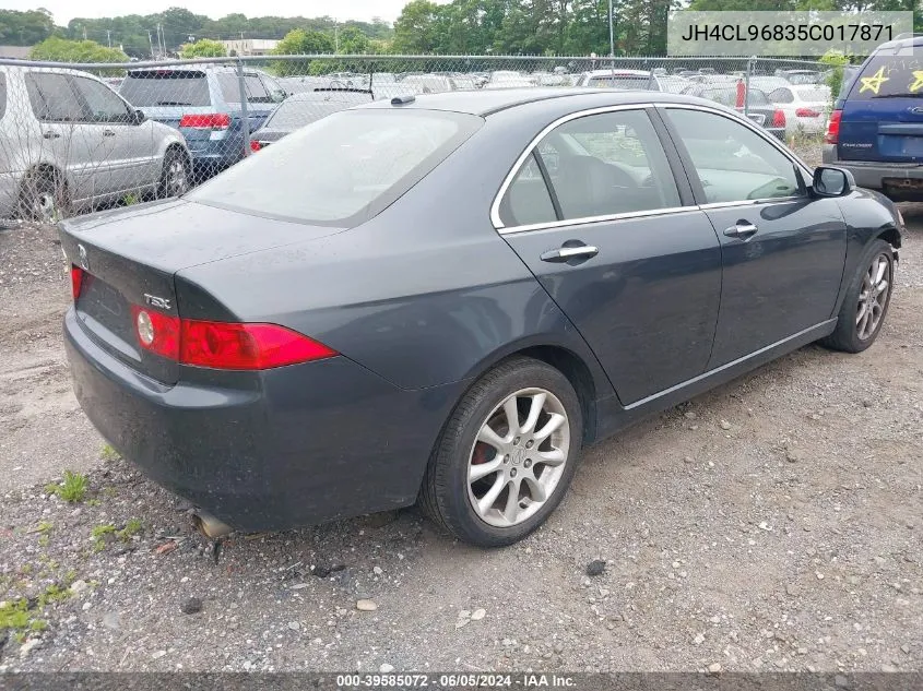 2005 Acura Tsx VIN: JH4CL96835C017871 Lot: 39585072