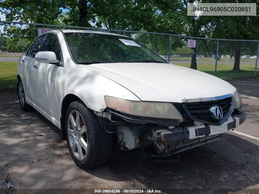 2005 Acura Tsx VIN: JH4CL96905C020851 Lot: 39604256