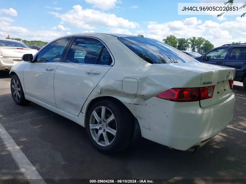 2005 Acura Tsx VIN: JH4CL96905C020851 Lot: 39604256