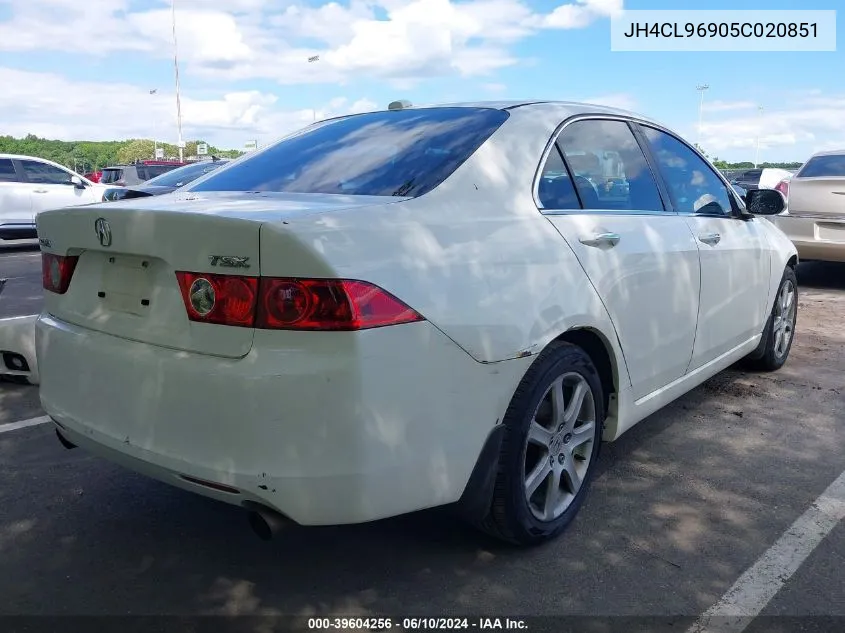 2005 Acura Tsx VIN: JH4CL96905C020851 Lot: 39604256