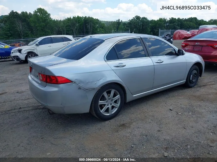 2005 Acura Tsx VIN: JH4CL96895C033475 Lot: 39660024