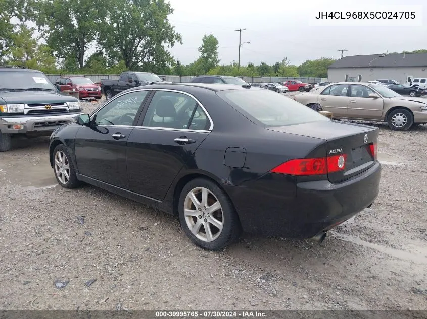 2005 Acura Tsx VIN: JH4CL968X5C024705 Lot: 39995765