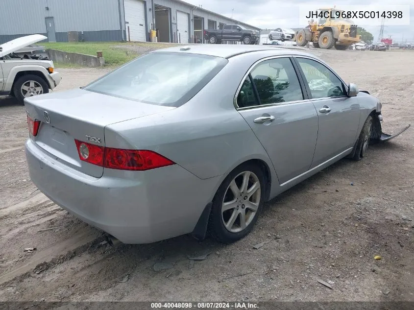 2005 Acura Tsx VIN: JH4CL968X5C014398 Lot: 40048098