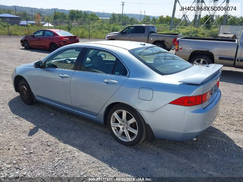 2005 Acura Tsx VIN: JH4CL968X5C006074 Lot: 40177831