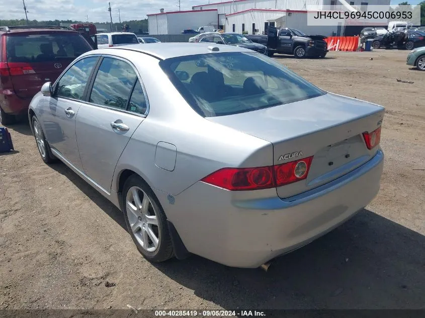 2005 Acura Tsx VIN: JH4CL96945C006953 Lot: 40285419