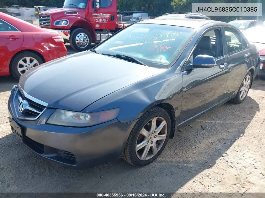 2005 Acura Tsx VIN: JH4CL96835C010385 Lot: 40355956