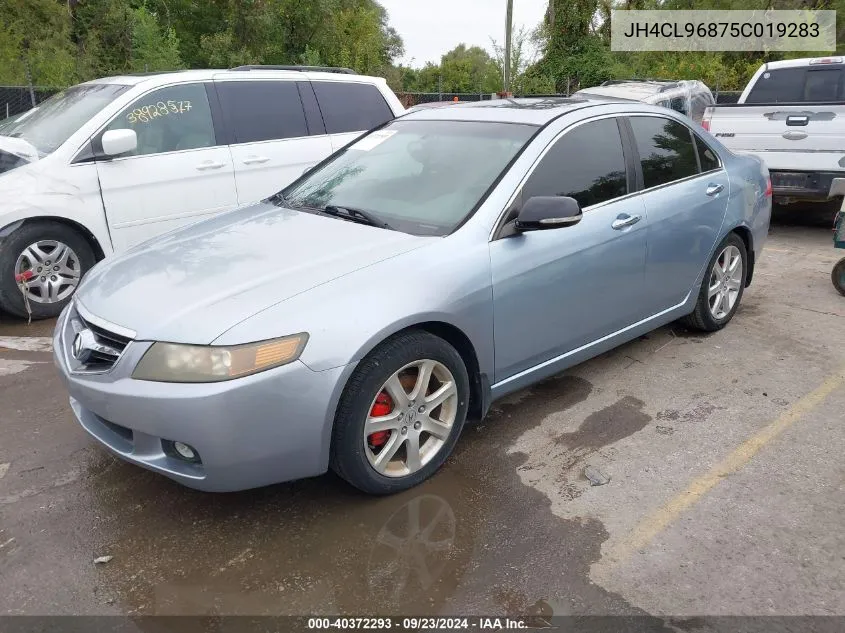 2005 Acura Tsx VIN: JH4CL96875C019283 Lot: 40372293