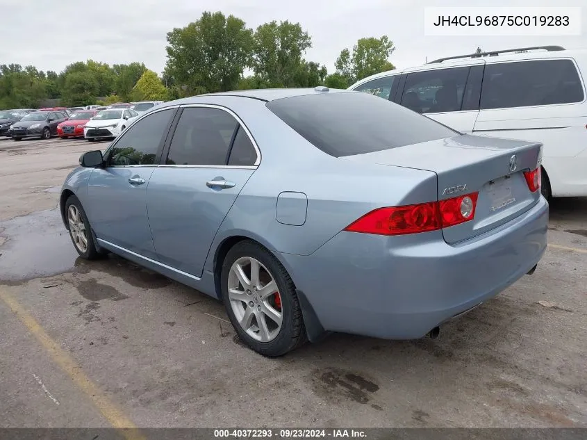 2005 Acura Tsx VIN: JH4CL96875C019283 Lot: 40372293