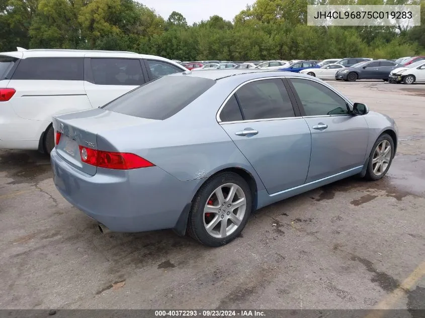 2005 Acura Tsx VIN: JH4CL96875C019283 Lot: 40372293