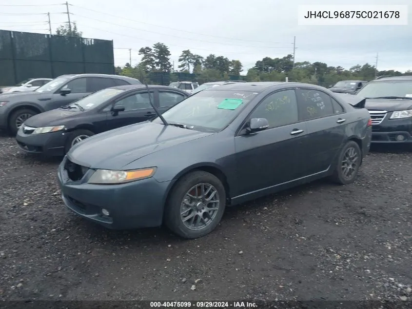 2005 Acura Tsx VIN: JH4CL96875C021678 Lot: 40475099