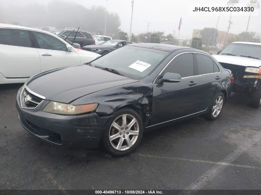 2005 Acura Tsx VIN: JH4CL968X5C034330 Lot: 40496713