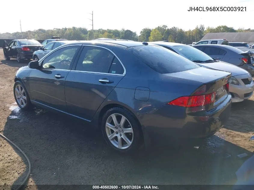 2005 Acura Tsx VIN: JH4CL968X5C003921 Lot: 40502600