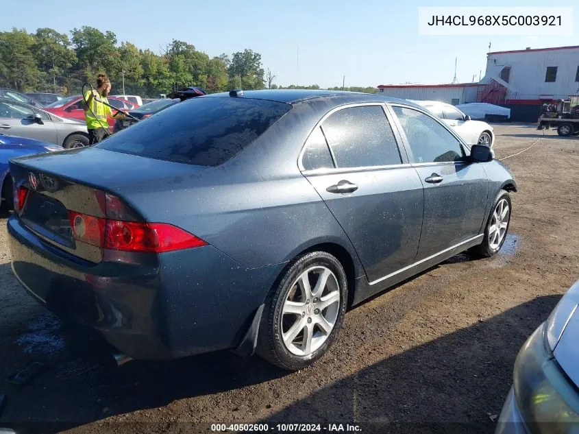 2005 Acura Tsx VIN: JH4CL968X5C003921 Lot: 40502600