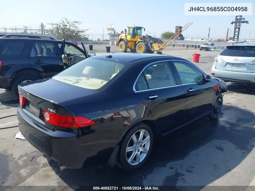 2005 Acura Tsx VIN: JH4CL96855C004958 Lot: 40552721