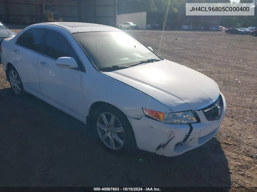 2005 Acura Tsx VIN: JH4CL96805C000400 Lot: 40567603