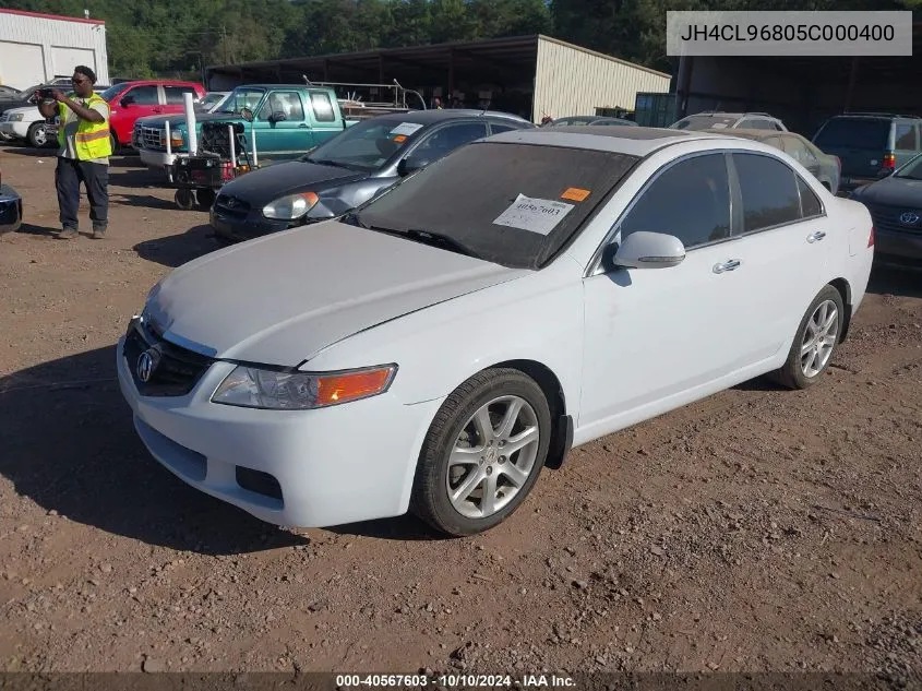 2005 Acura Tsx VIN: JH4CL96805C000400 Lot: 40567603