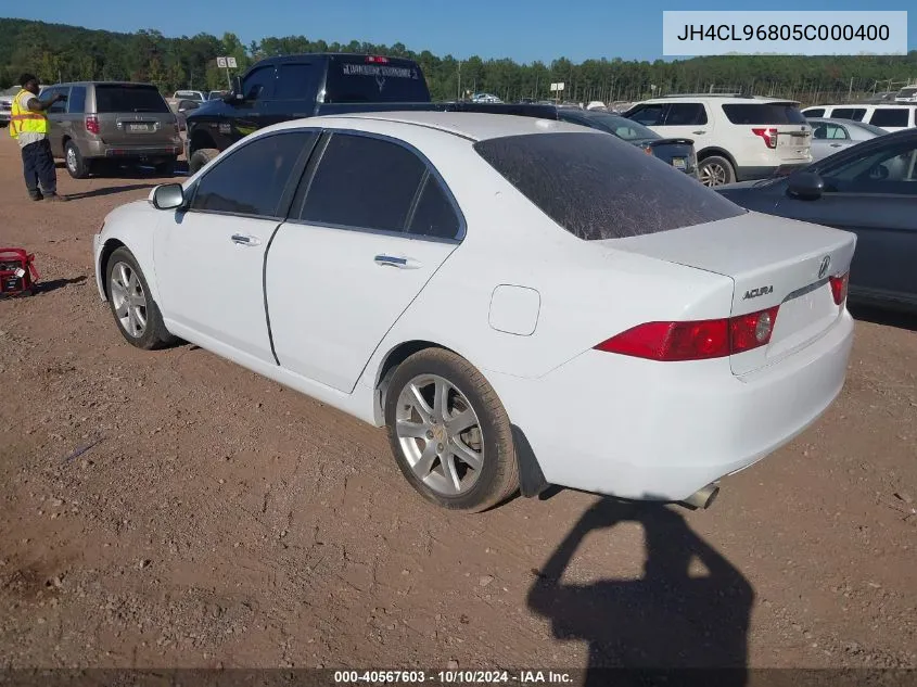 2005 Acura Tsx VIN: JH4CL96805C000400 Lot: 40567603