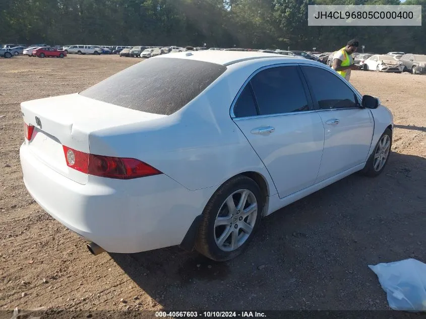 2005 Acura Tsx VIN: JH4CL96805C000400 Lot: 40567603