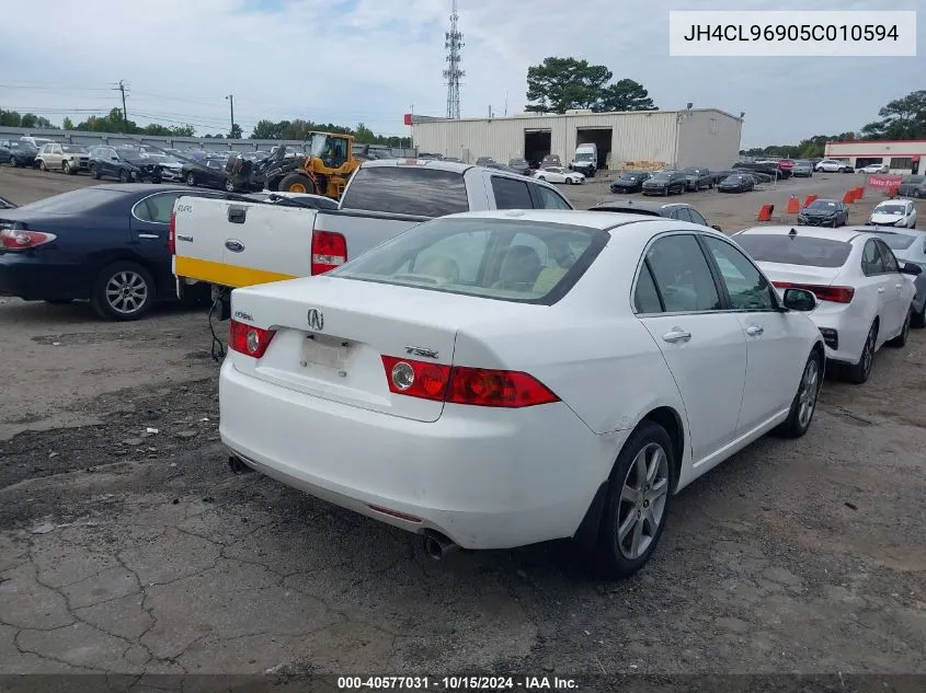 2005 Acura Tsx VIN: JH4CL96905C010594 Lot: 40577031