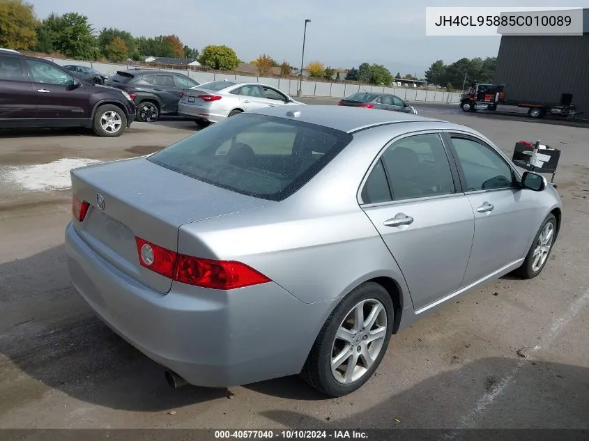 2005 Acura Tsx VIN: JH4CL95885C010089 Lot: 40577040