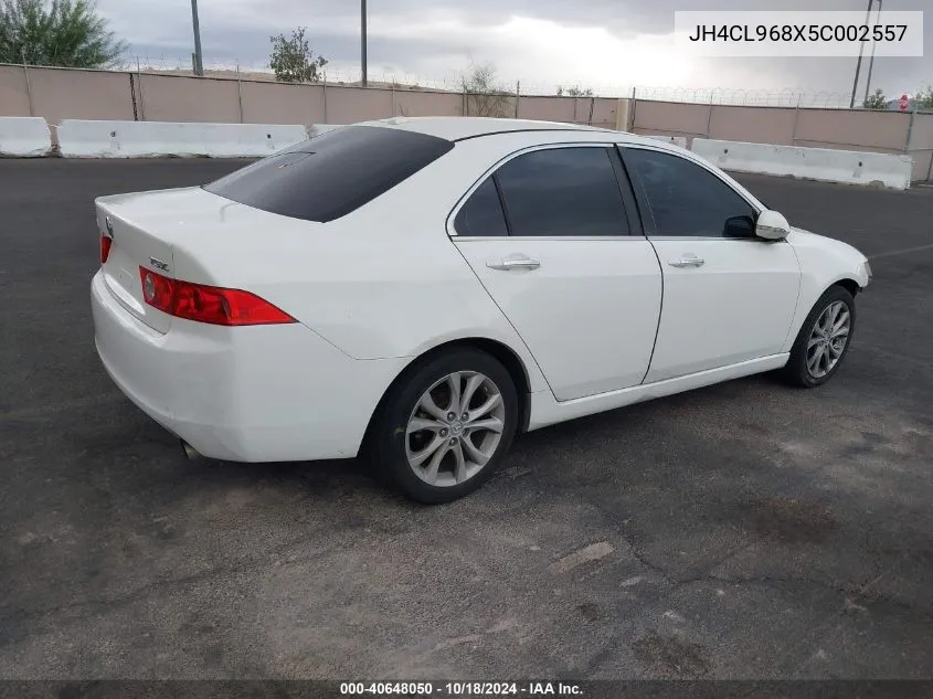 2005 Acura Tsx VIN: JH4CL968X5C002557 Lot: 40648050