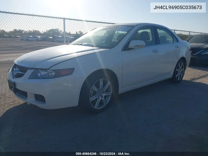 2005 Acura Tsx VIN: JH4CL96905C035673 Lot: 40664246