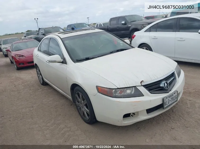 2005 Acura Tsx VIN: JH4CL96875C031000 Lot: 40673571