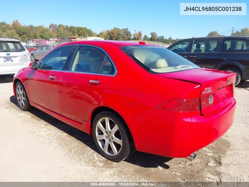 2005 Acura Tsx VIN: JH4CL96805C001238 Lot: 40688060