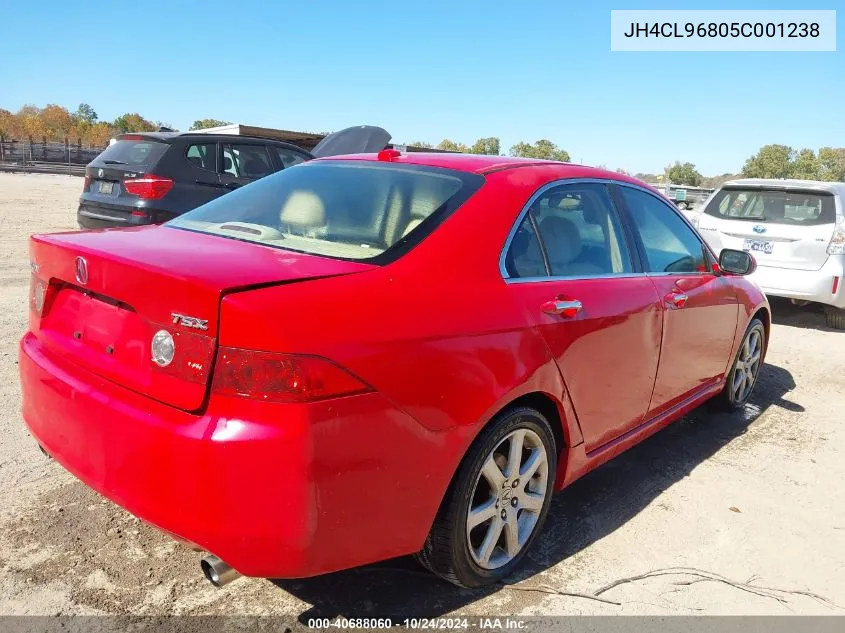 2005 Acura Tsx VIN: JH4CL96805C001238 Lot: 40688060