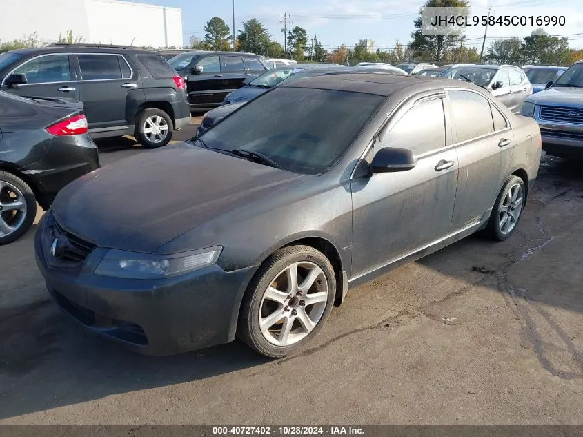 2005 Acura Tsx VIN: JH4CL95845C016990 Lot: 40727402