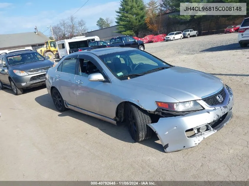 2005 Acura Tsx VIN: JH4CL96815C008148 Lot: 40792645