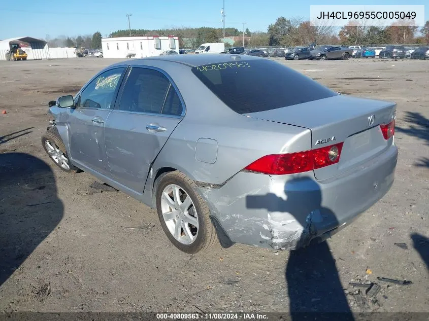 2005 Acura Tsx VIN: JH4CL96955C005049 Lot: 40809563