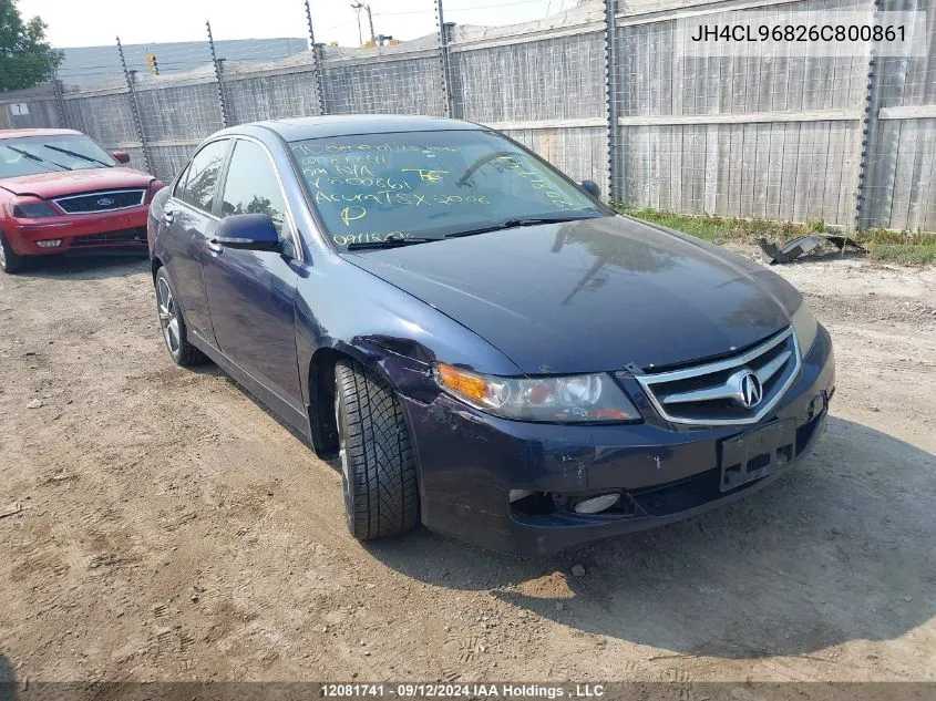 2006 Acura Tsx VIN: JH4CL96826C800861 Lot: 12081741