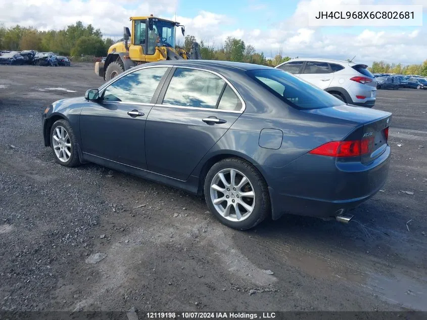 2006 Acura Tsx VIN: JH4CL968X6C802681 Lot: 12119198