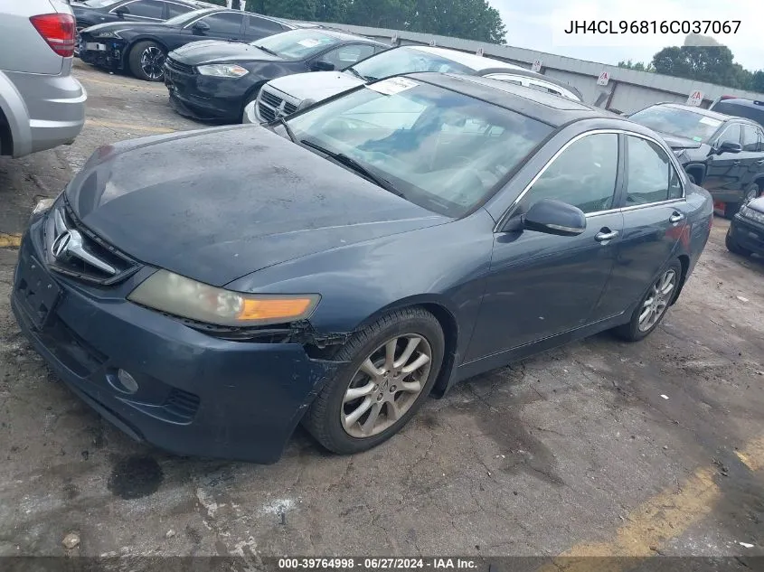 2006 Acura Tsx VIN: JH4CL96816C037067 Lot: 39764998