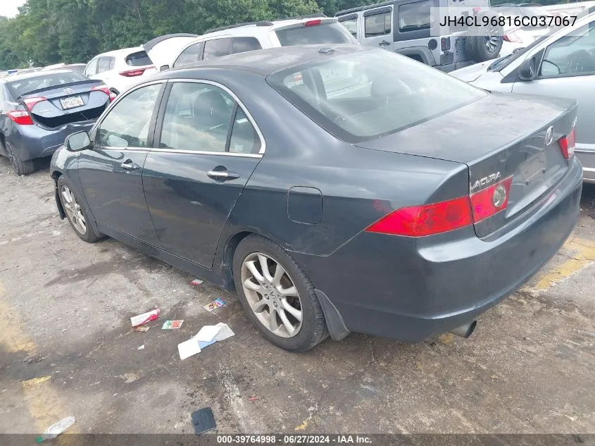 2006 Acura Tsx VIN: JH4CL96816C037067 Lot: 39764998