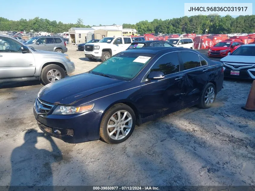 2006 Acura Tsx VIN: JH4CL96836C031917 Lot: 39850977