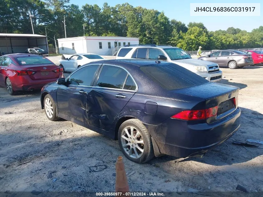 2006 Acura Tsx VIN: JH4CL96836C031917 Lot: 39850977