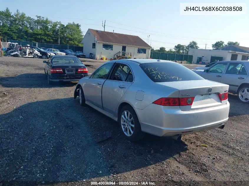 2006 Acura Tsx VIN: JH4CL968X6C038508 Lot: 40036964